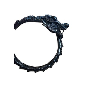 Vintage Black Dragon Armreif Kompliziertes Design Mythische Ästhetik