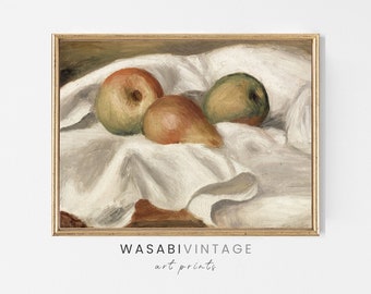 impression de fruits vintage, art de la nature morte, peinture à l’huile vintage, peinture des années 1800, téléchargement numérique, art imprimable, peinture à la poire, impression à la poire