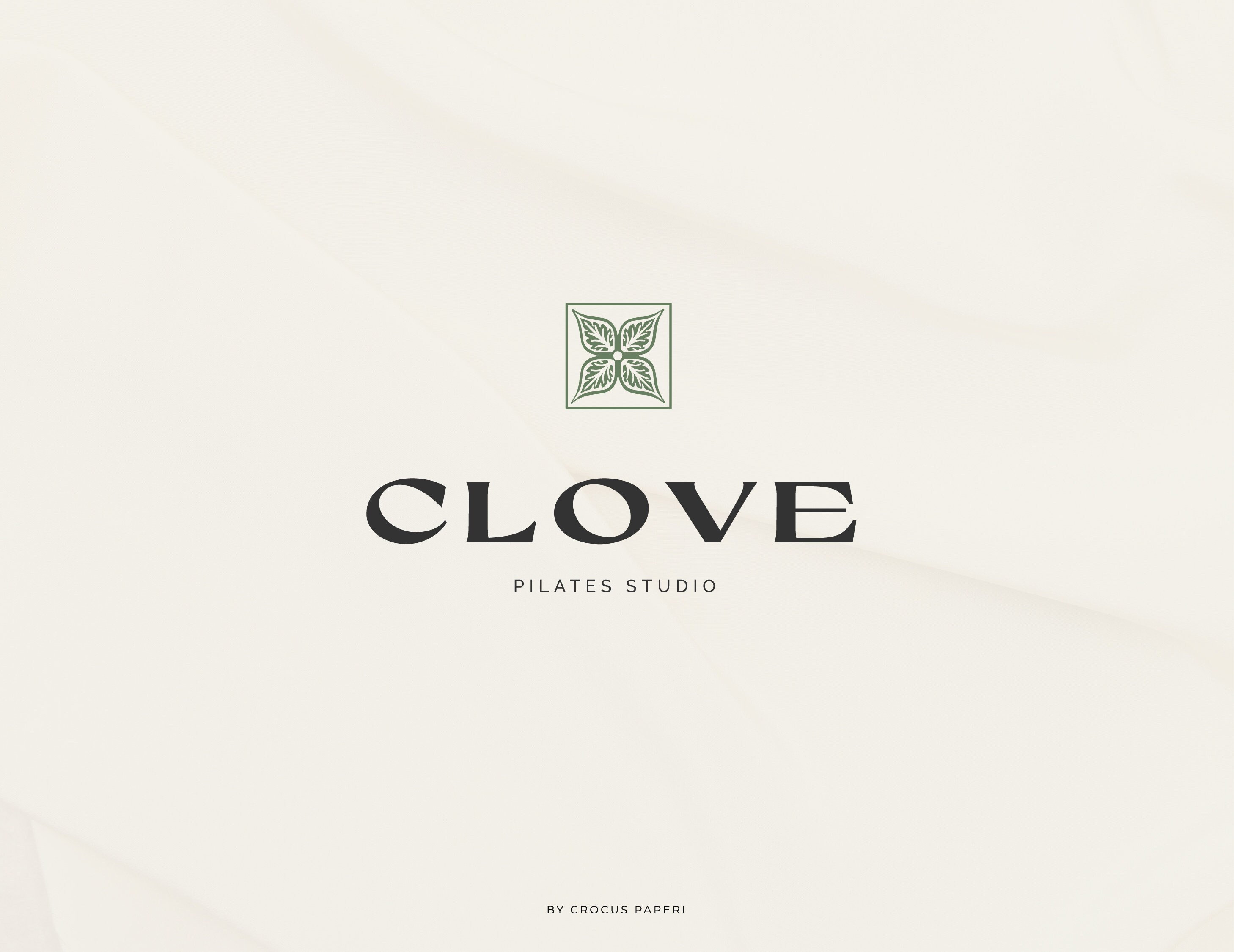 Premade Yoga Logo Design | Clove Brand Assets (digital) - Etsy, image size:2917x2250