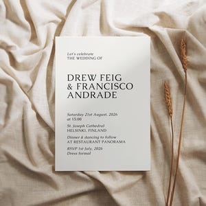 Delicate Wedding Stationery Set: Customizable Canva Template (Digital Download)