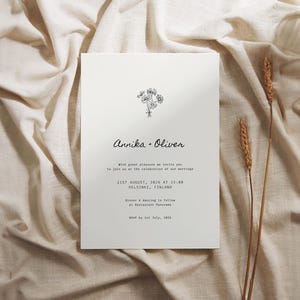 Delicate Wedding Invitation Set: Annika Canva Template (Digital)