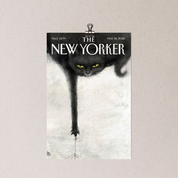 The New Yorker Cat Giclée Print - The New Yorker Poster - The New Yorker Print - Cat Print - Cats Print - Pet Print - Wall Art