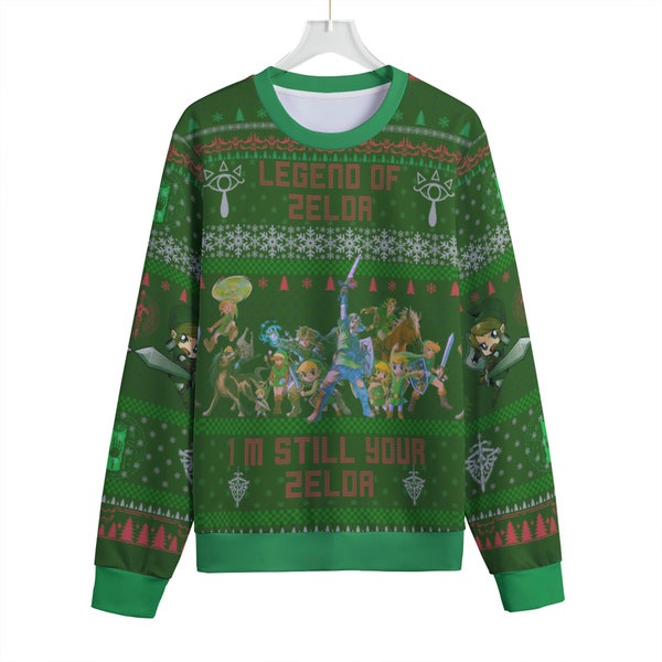 Ugly Christmas Sweater, Legend of Zelda, Zelda Gifts, Zelda Christmas Sweatshirt, Video Games Shirt, Christmas Gifts, Zelda Cosplay