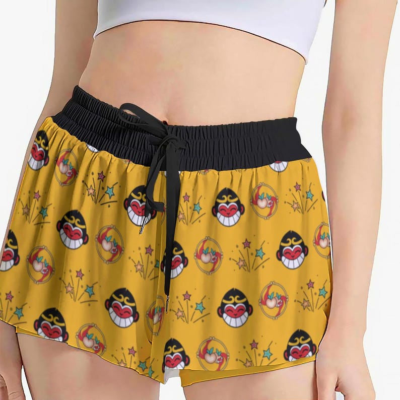 Best Gift MK Wukong Peach, Flowy Kawaii Shorts Etsy Canada