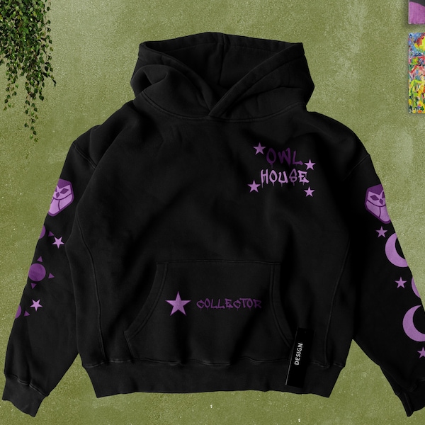 Unisex Oversize Owl House Moon and Sun Collector Hoodie| Unisex Oversize Best Gift Sweatshirt