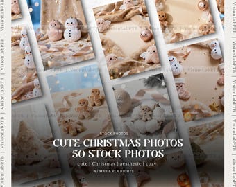 Fondos navideños de felpa – Fotos de stock en tonos beige acogedores (Descarga digital)