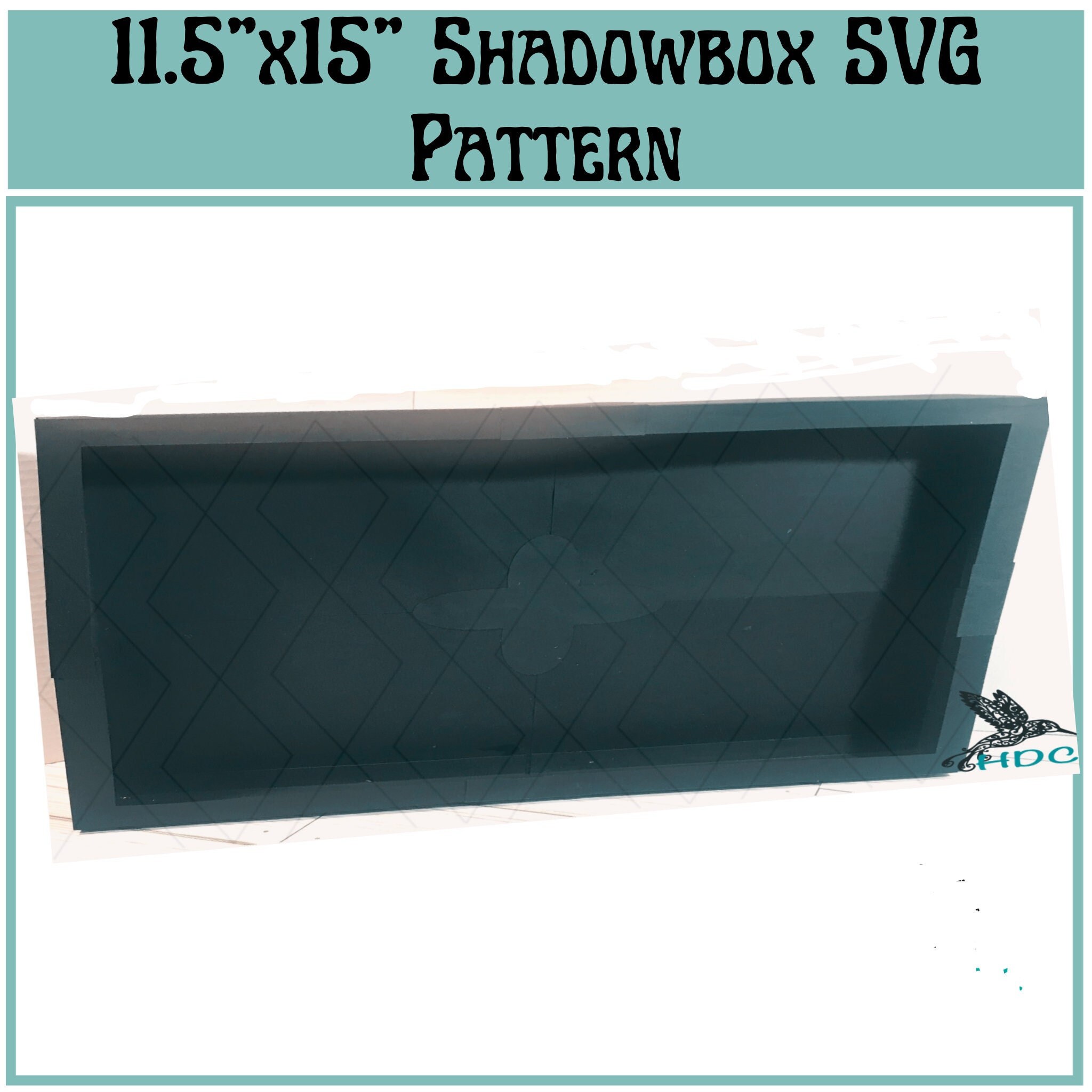 Oversized Rectangle Shadow Box Frame Svg Pattern Cardstock Etsy