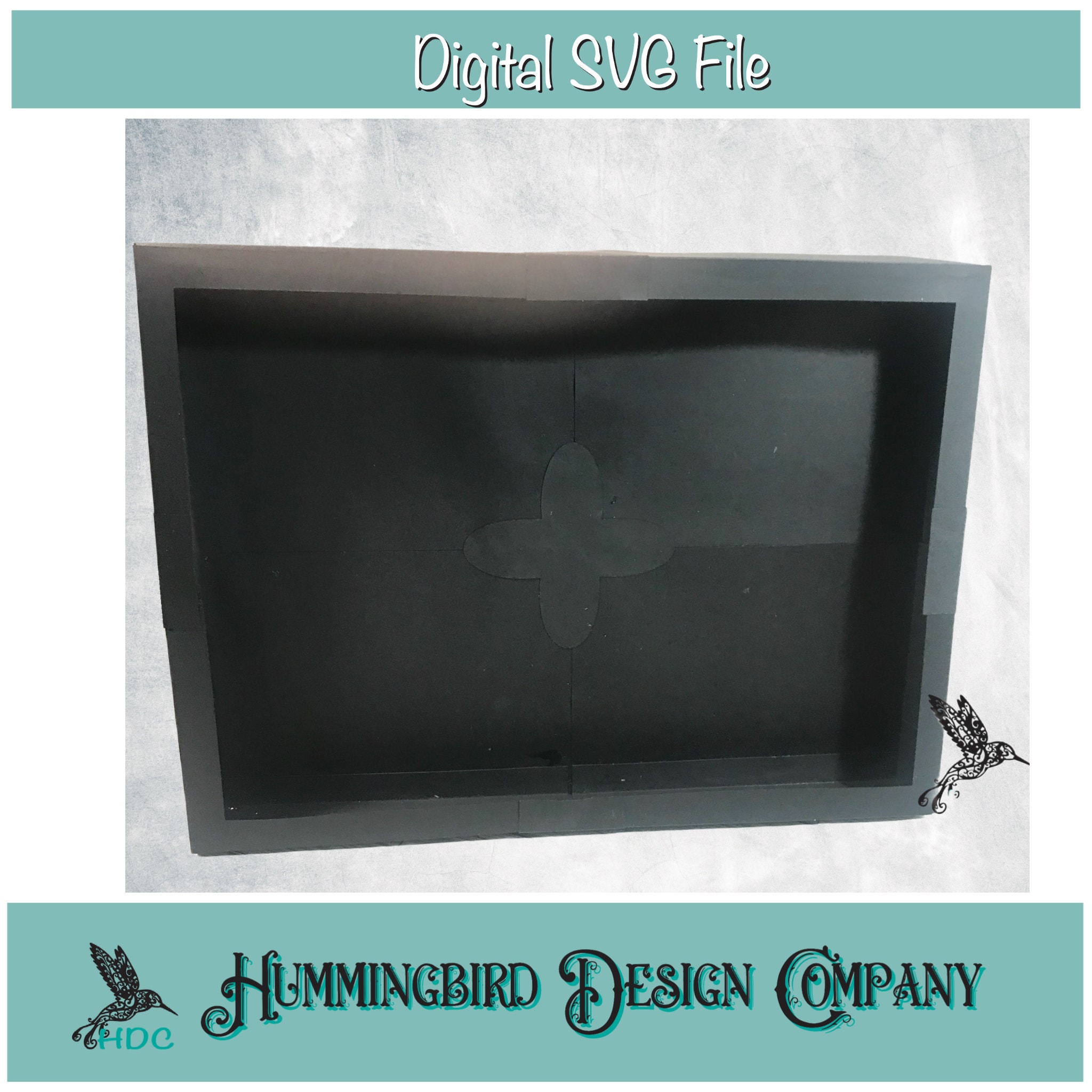Oversized Rectangle Shadow Box Frame Svg Pattern Cardstock Etsy UK