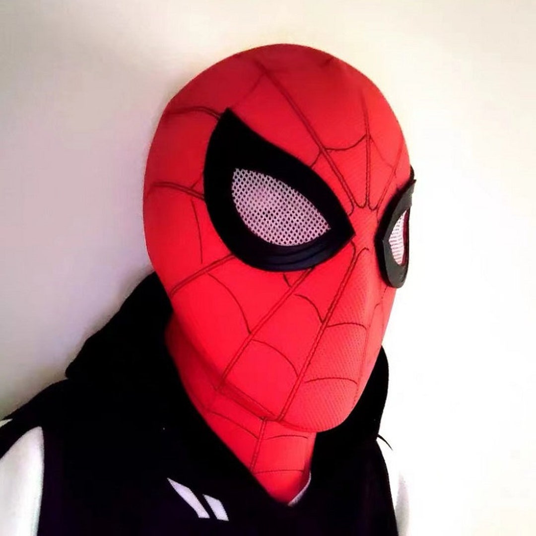 Spiderman Upgraded Mask Red Spiderman Cosplay Mask Spiderman Etsy