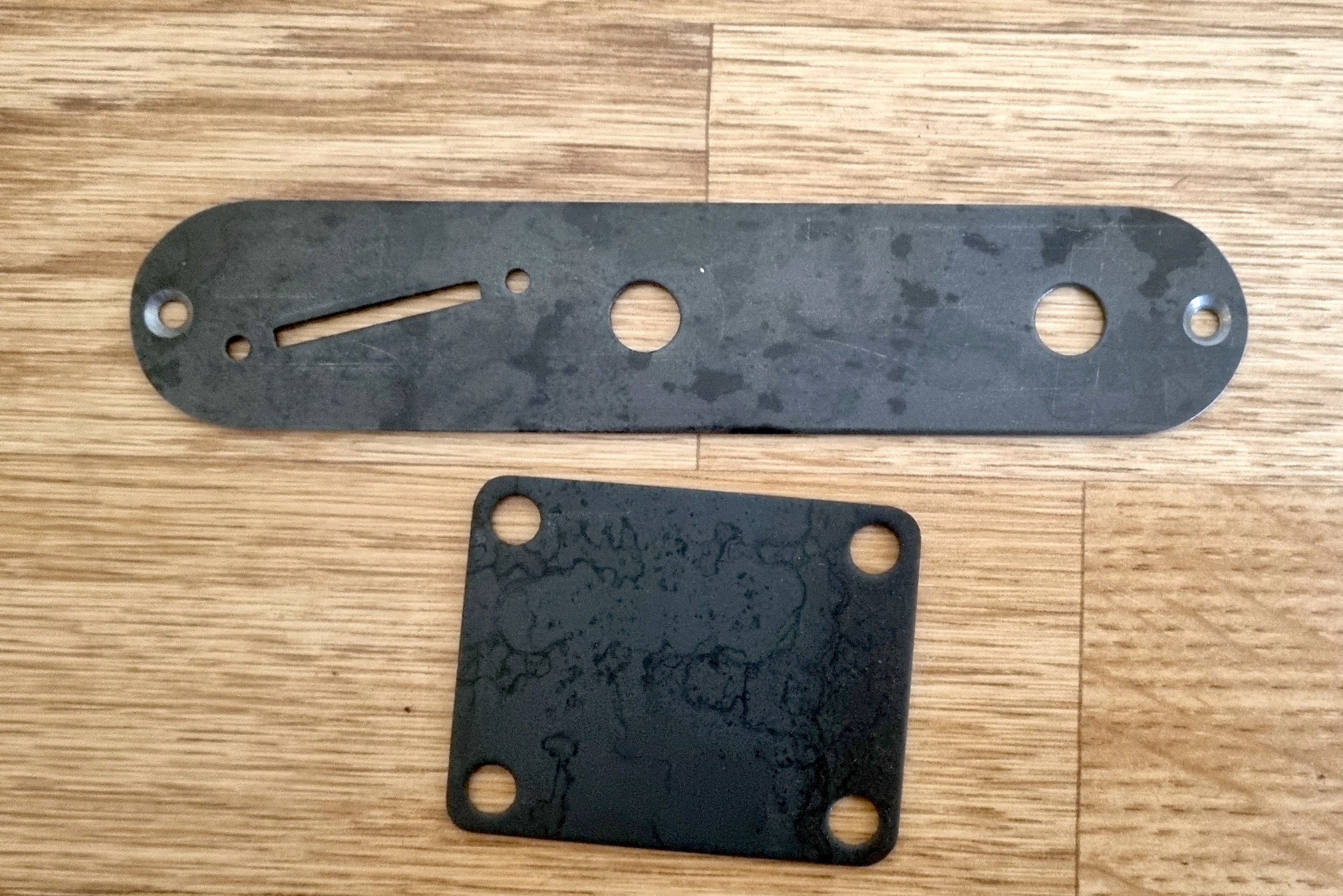 Telecaster Raw Metal Control Plate Set Slanted Switch Etsy