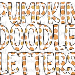 Pumpkin Doodle Letters