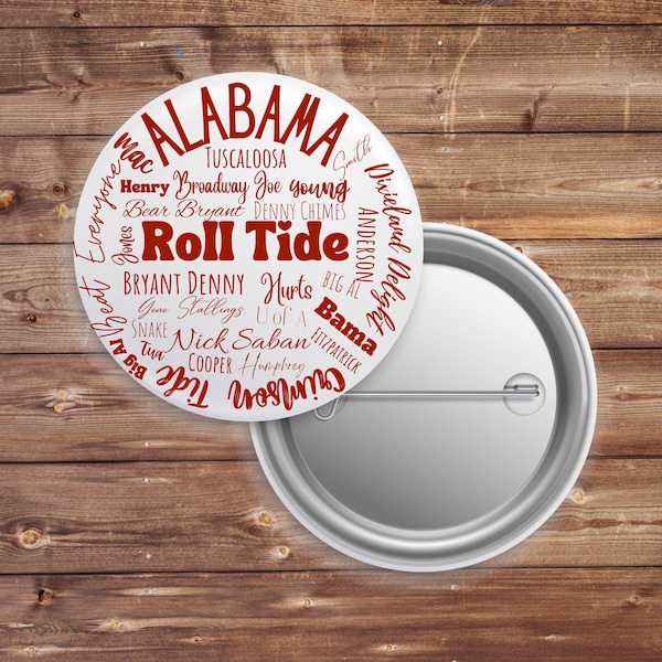Alabama Gameday Button Digital Download