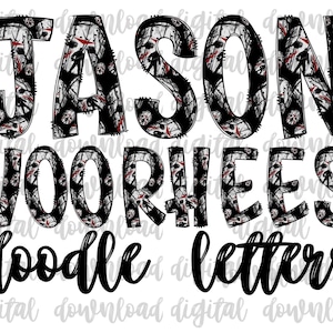 Jason Voorhees Doodle Letters