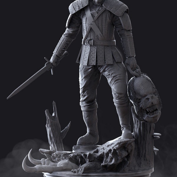 The Witcher - Geralt di Rivia Figura File STL, File STL di Geralt