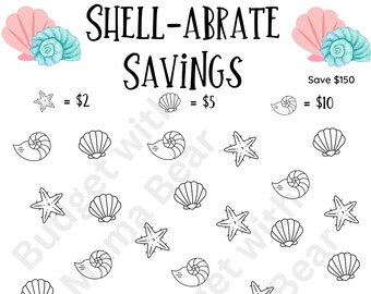 Shell-abrate Savings Challenge | Cash Budget Item | Digital Product