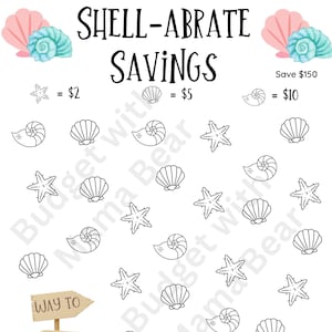 Shell-abrate Savings Challenge | Cash Budget Item | Digital Product