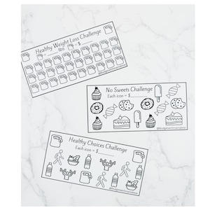 Weight Loss Savings Challenge | Digital Download | Savings Challenge | 3 Challenges Included | A6 Mini Savings |