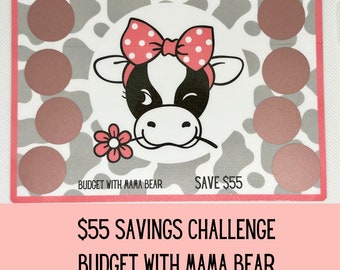 Pink Cow Savings Challenge Scratch Off