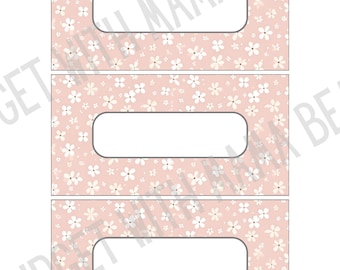 Floral A6 Inserts | Binder Dashboard | Sinking Funds | Pink