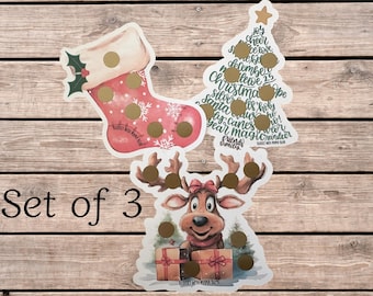 Christmas Cut Out Savings Challenges | Set of 3 | Scratch Off