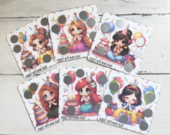 Princess Birthday Bash Savings Challenge | Group of 6 | Scratch Off