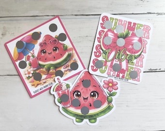 Watermelon Splash Savings Challenge Cut Outs | Scratch Off | Group of 3