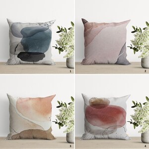 Capa de Almofada com Toque de Pincel Aleatório | Capa de Almofada com Design Abstrato | Decoração Simples e Doce | Fronha de Cor Macia | Almofada de Inauguração