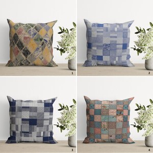 Fronha colorida | Capa de almofada estilo patchwork | Decoração abstrata para casa | Fronha contemporânea | Capa de almofada simples e fofa | Presente de inauguração