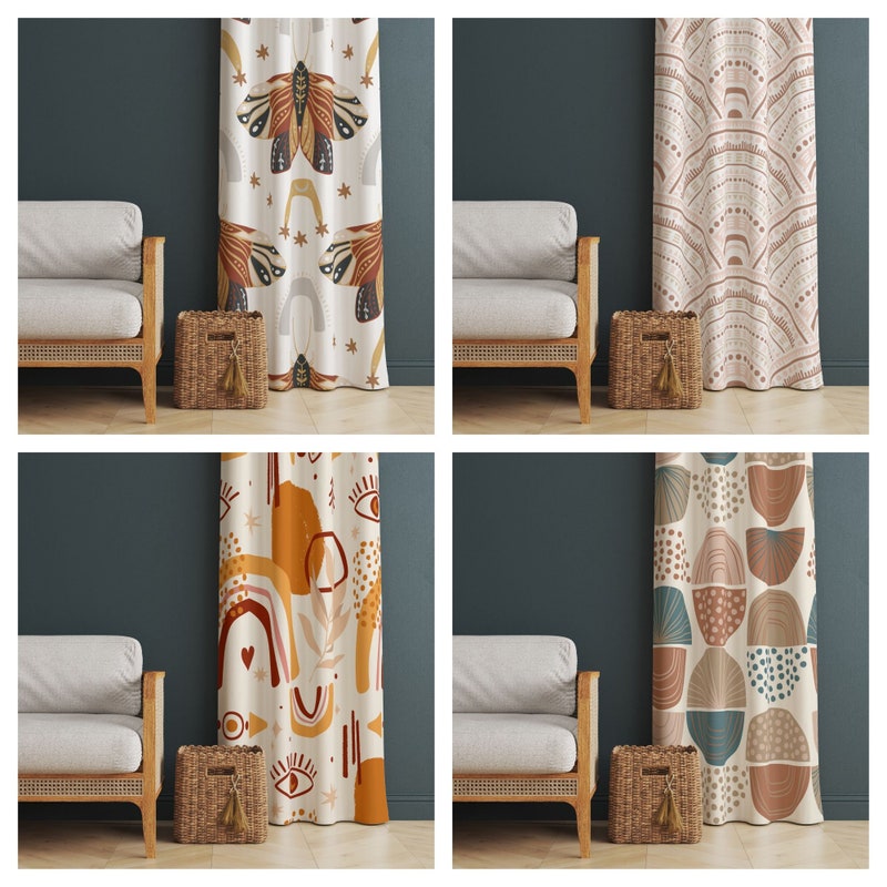 Boho Window Curtains - Etsy