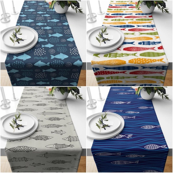 Fish Tablecloth Etsy