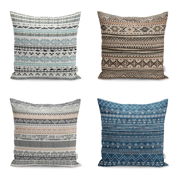 African Tribal Pillow Cover|Nordic Scandinavian Cushion Case|Southwestern Pillowtop|Carpet Design Throw Pillow|Aztec Print Ethnic Home Decor