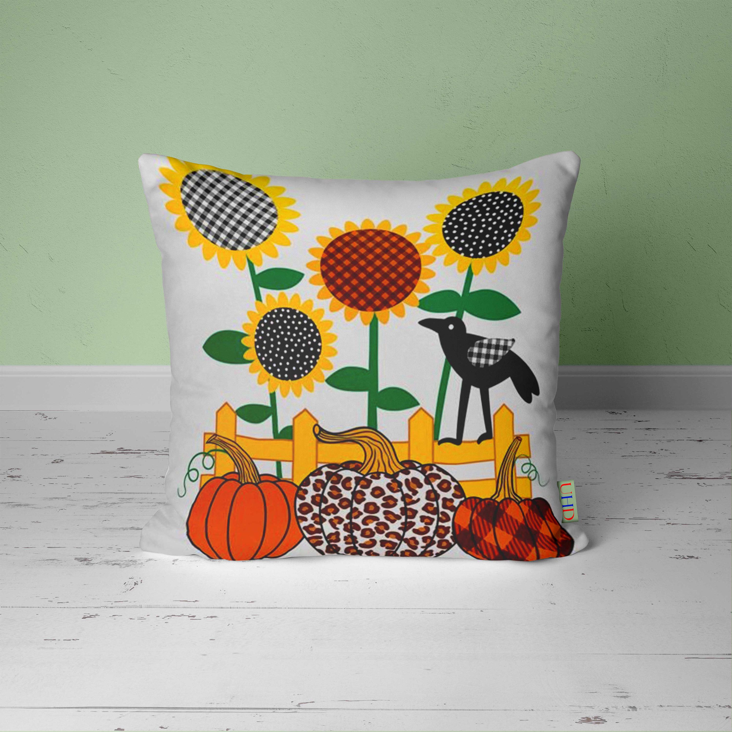 4 Federe Decorative Per Cuscini Ringraziamento 45x45 Cm – Motivi Zucca, Tacchino, Autunnali, In Poliestere Morbido, Per Divano E Casa
