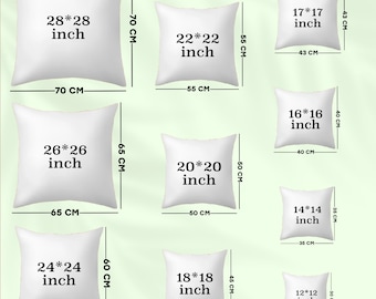 Coussin décoratif carré de toutes tailles | Rembourrage en perles de silicone souples pour coussins décoratifs