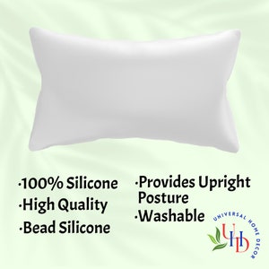 All Sizes Rectangle Pillow Insert|Soft Silicone Bead Cushion Filler for Decorative Lumbar Pillows