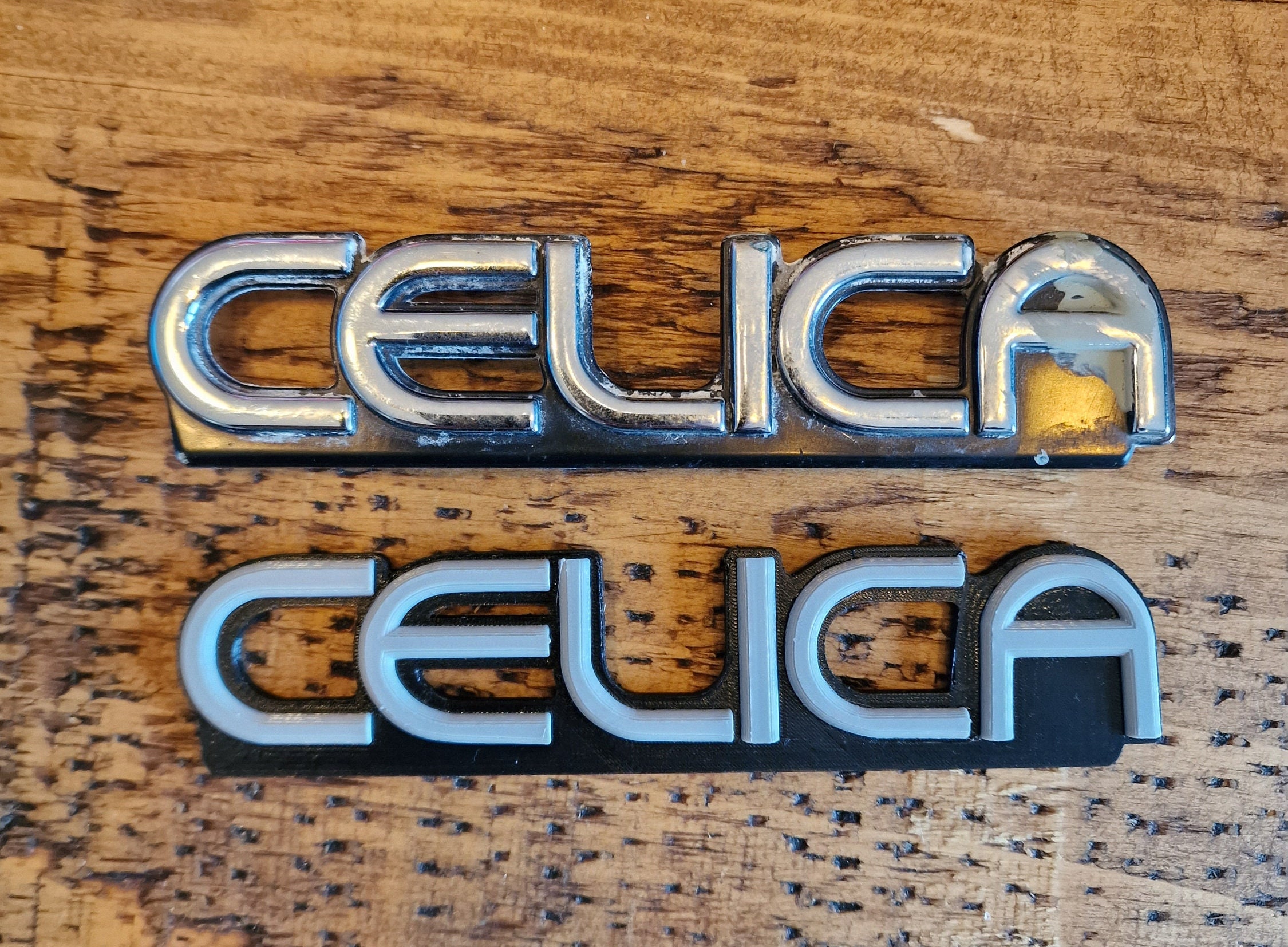 3D Printed Toyota Celica Replica Car Badge Pack of 2 - Etsy