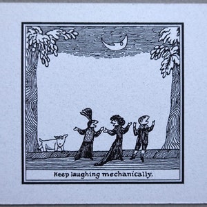 Edward Gorey Tarjeta de anuncio para The Just Dessert - 1997