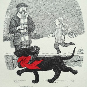Cartão de Natal de caridade vintage Edward Gorey - 1989