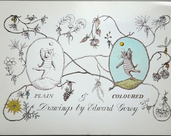 Edward Gorey Brochure for Plain & Coloured Exhibition