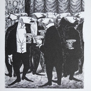 La cartolina dell'arpa senza corde di Edward Gorey - 1979