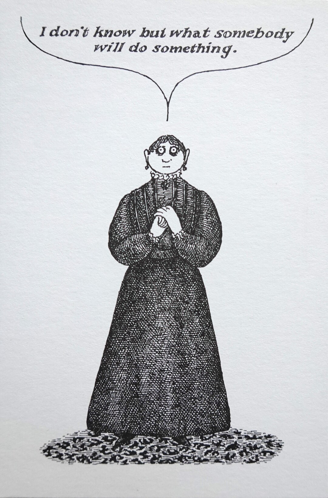 Vintage Edward Gorey Postcard of Lizzie Borden - 1994 - Etsy
