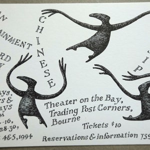 Edward Gorey Chinesische Gossip Postkarte - 1994