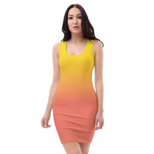 Sunkissed Citrus fitted dress