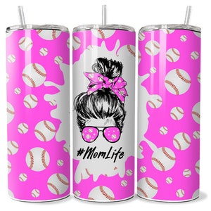 Baseball Mom Life 20 oz Skinny Tumbler - Perfect Mother&#39;s Day Gift for Mom on-the-go!