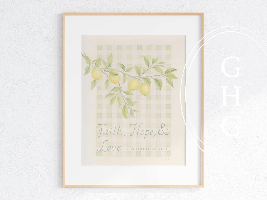 Christian Wall Art PRINTABLE Faith Hope Love 1 Corinthians 13:13 ...