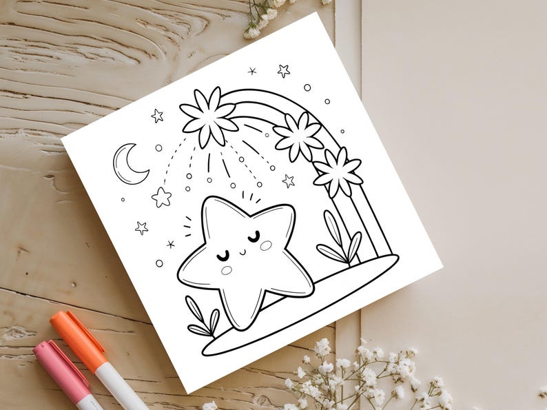 Cute star Bible verse coloring page. Fun, faith-filled printable for children to enjoy while learning scripture.