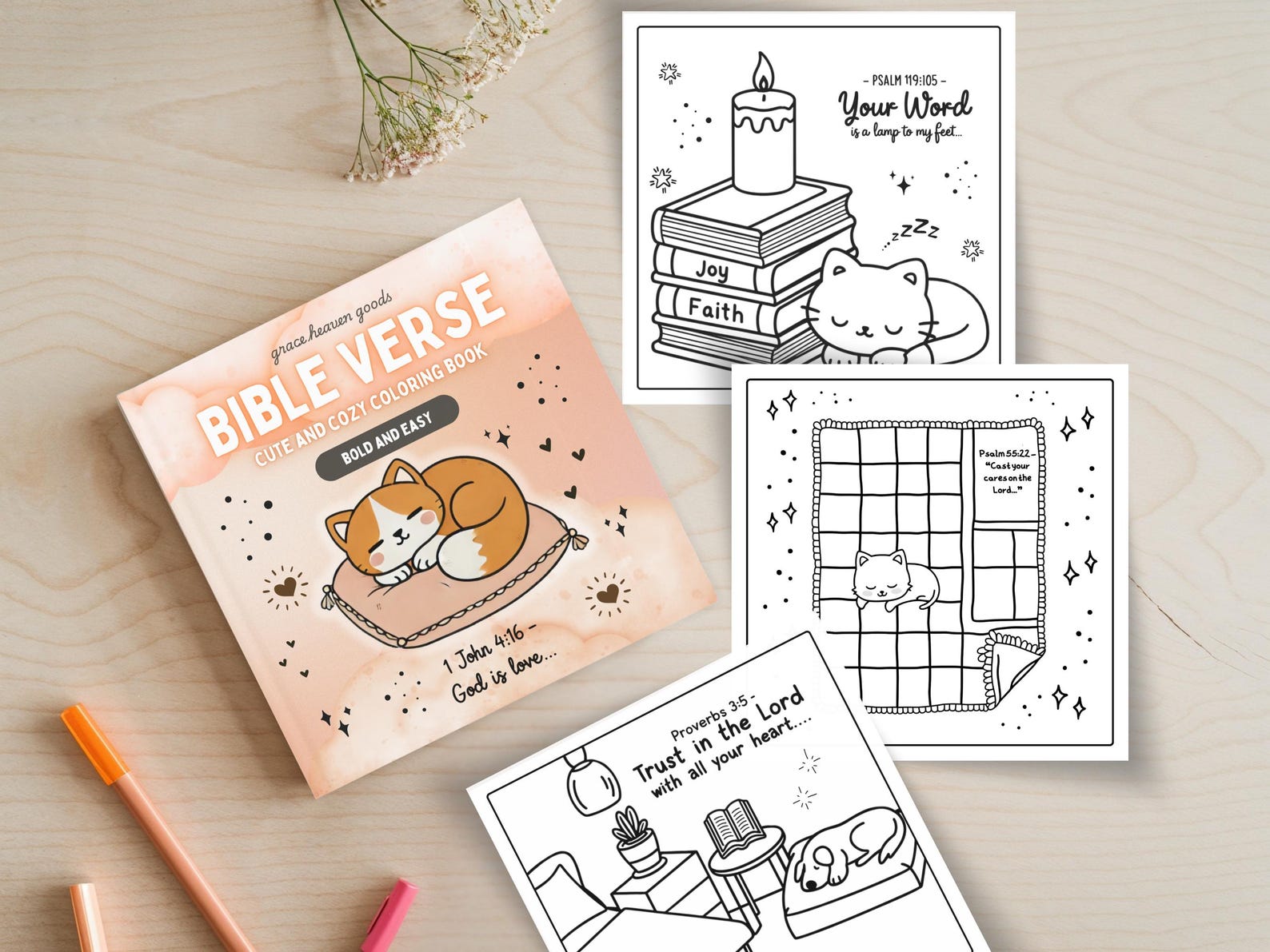 Bold and Easy Faith Coloring Book Bible Verses Christian Coloring Pages ...