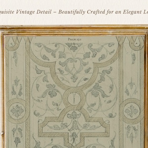 Close-Up Detail of Bible Verse Art – Exquisite vintage-style scriptural wall art showcasing intricate design elements and elegant typography for a timeless Christian home accent.