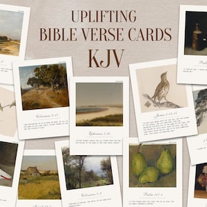 120 Bible Verse Cards - KJV Printable Scripture for Vision Boards, Bible Study, Prayer - Christian Affirmation Digital Download Set PDF