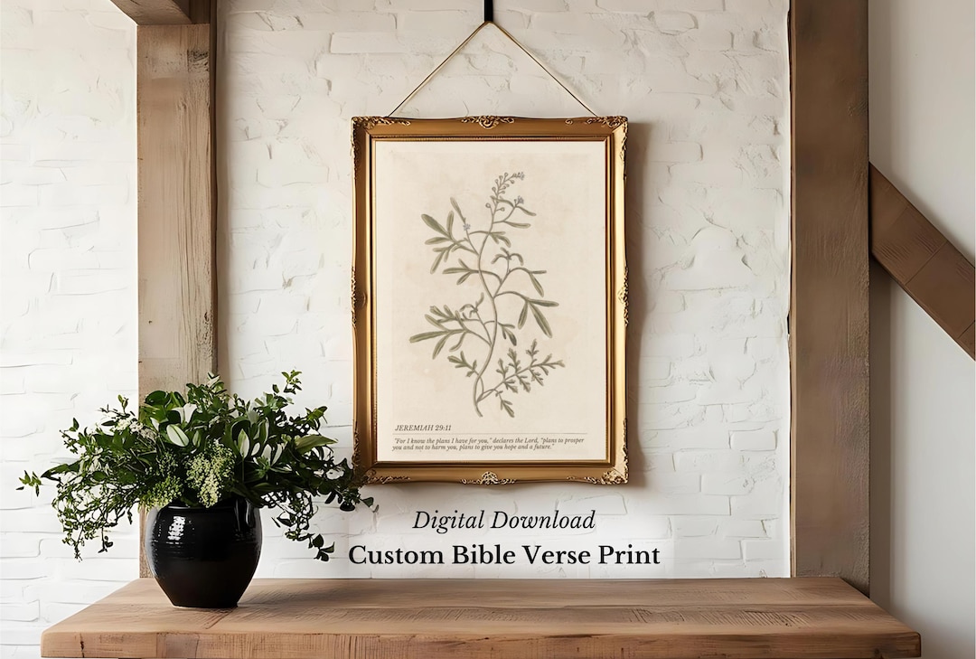 Personalized Bible Verse Print Custom Scripture Art Digital Download ...