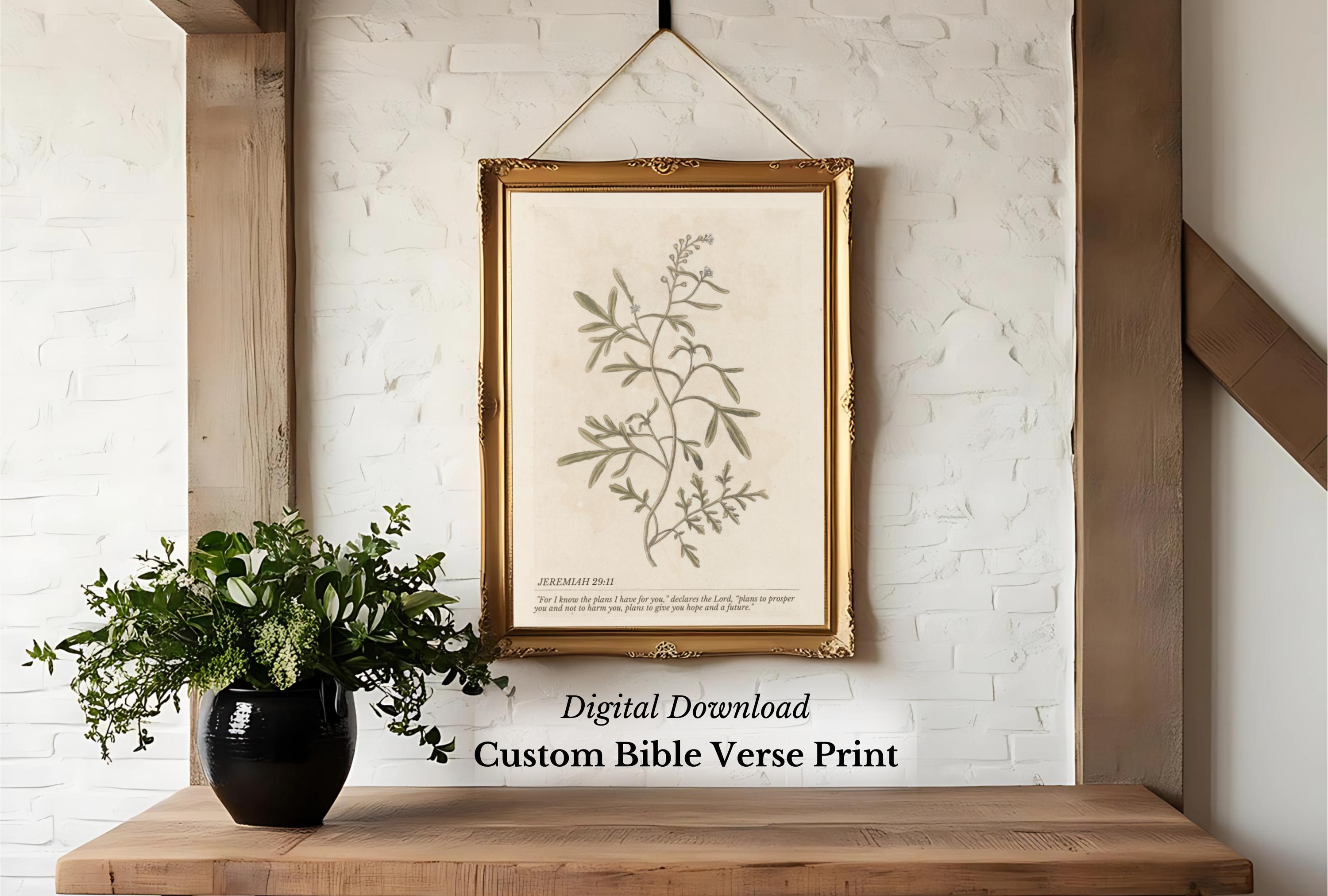 Personalized Bible Verse Print Custom Scripture Art Digital Download ...